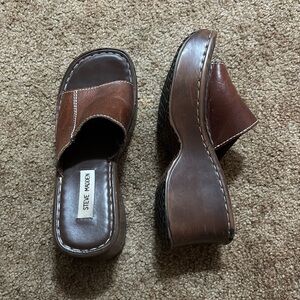 Y2K Steve Madden Brown Ultra Platform Sadals